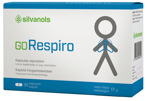 GORESPIRO Kapsulas ar augu ekstraktiem, 30 gab.