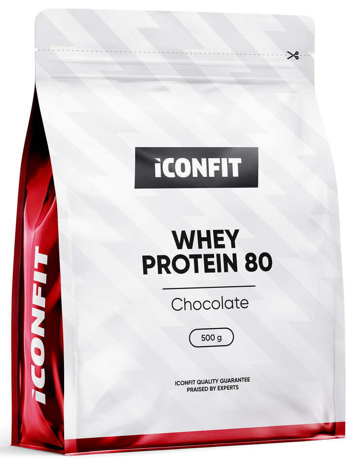ICONFIT Whey Protein 80 pulveris Šokolādes garšā, 500 g