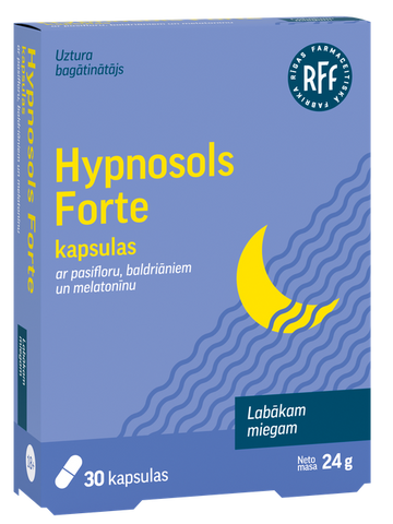 Hypnosols Forte — miega piedevas 30 kapsulu iepakojumā