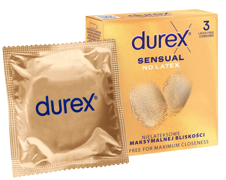 DUREX Sensual bez lateksa prezervatīvi – 3 vienvienības