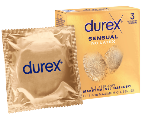 DUREX Sensual bez lateksa prezervatīvi – 3 vienvienības