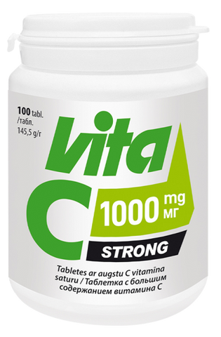 VITABALANS Vita C Strong 1000 mg — 100 tablešu iepakojums