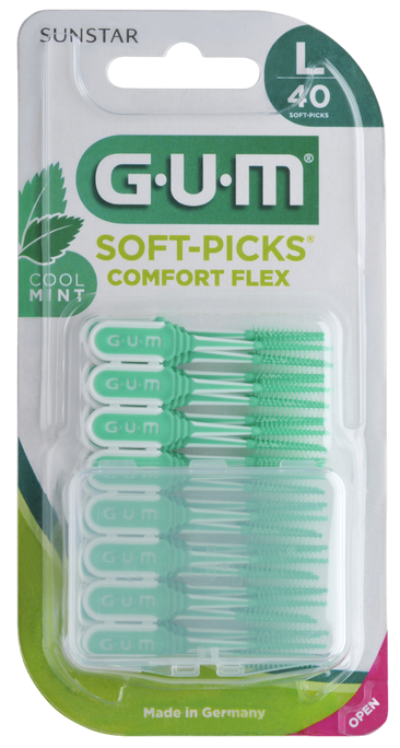 GUM Soft-Picks Comfort Flex Large piparmētrola zobstarpu birstīte, 40 gab.