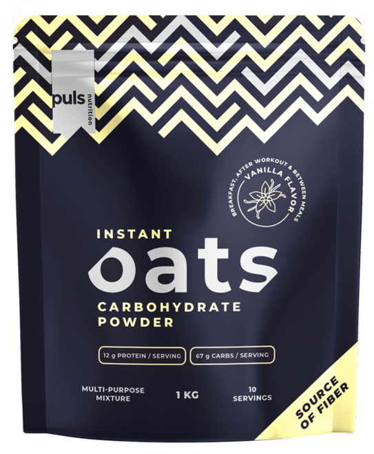 PULS NUTRITION Vanilla Instant Oats, 1000 g pulveris