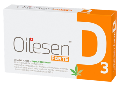 Oilesen Forte Vitamīns D3 4000SV mīkstās kapsulas (60 gab.)