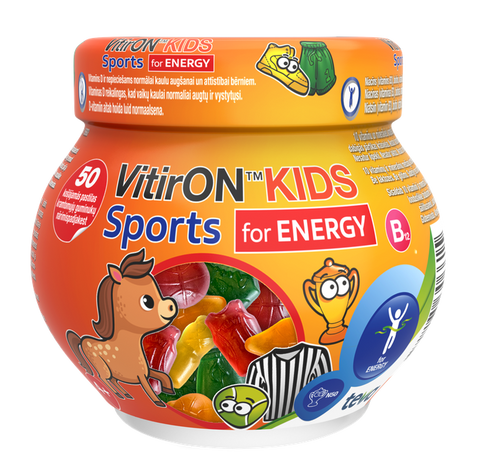 VITIRON Kids Sport Energy košļājamās pastilas - 50 gabali