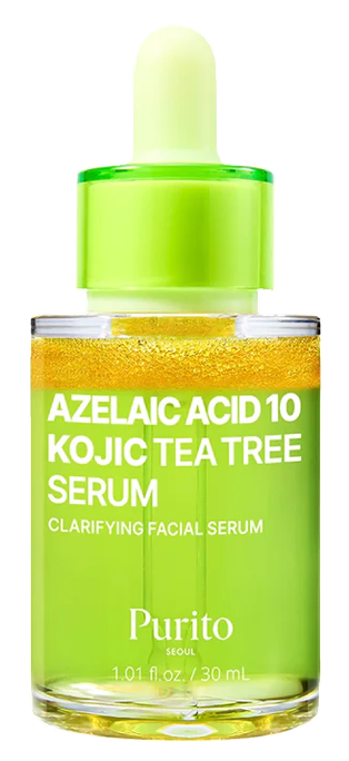 PURITO Kojic Tea Tree serums ar 10% Azelīnskābi, 30 ml