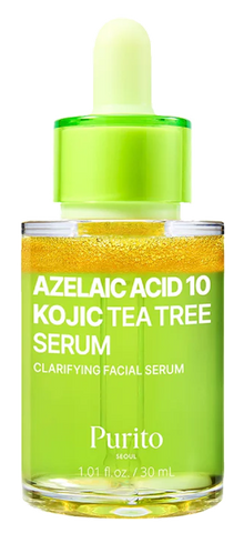 PURITO Kojic Tea Tree serums ar 10% Azelīnskābi, 30 ml