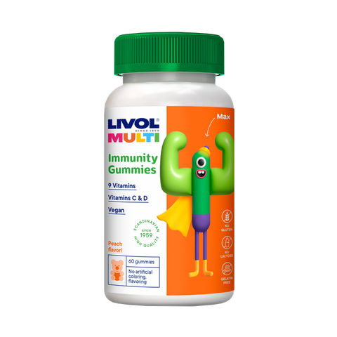 LIVOL Multi Immunity Vegan želejas konfektes, 60 gab.