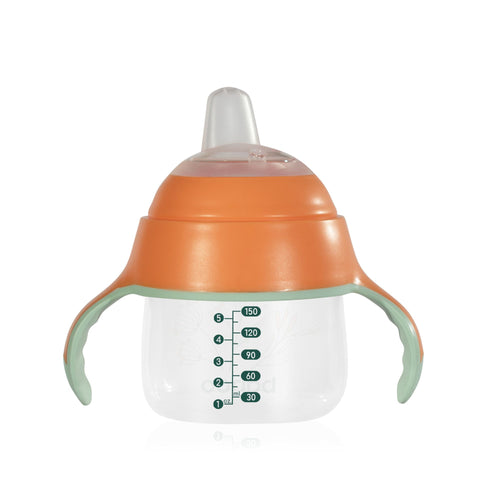 BABOO Peachy Keen mācību krūzīte 150 ml bērniem no 6+ mēnešiem, 1 gab.