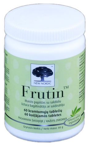 NEW NORDIC Frutin košļājamās tabletes ar citrusaugļu šķiedrām, 60 gab.