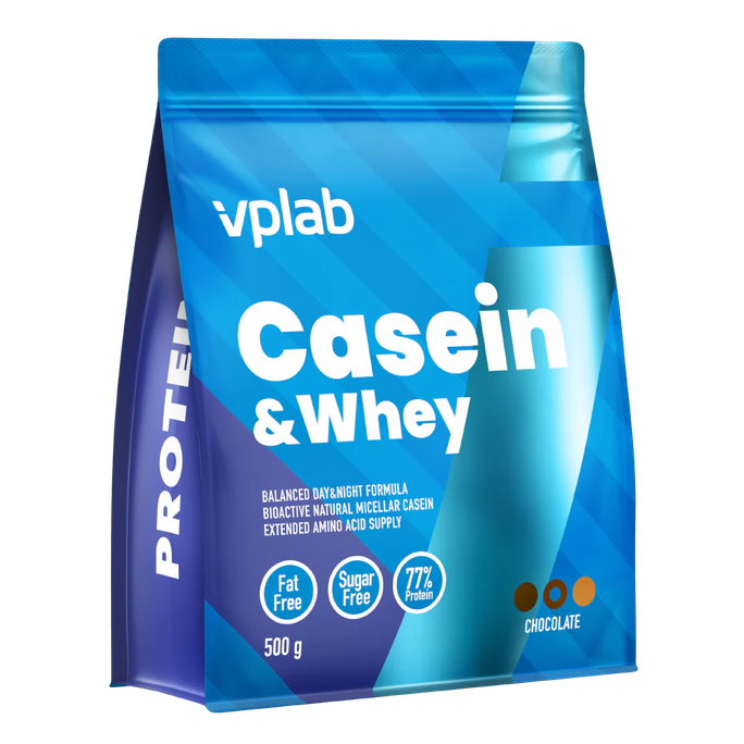 VPLAB Casein & Whey Chocolate pulveris 500 g