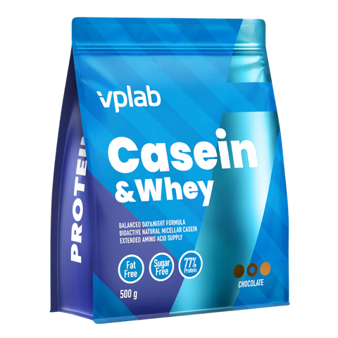 VPLAB Casein & Whey Chocolate pulveris 500 g
