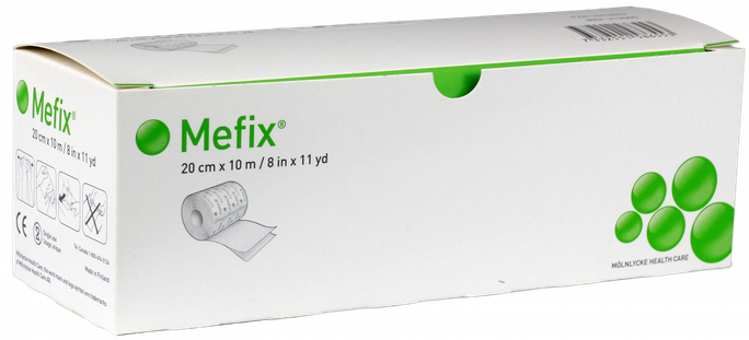 MEFIX leikoplasts rullī 10 m × 20 cm, 1 vienība