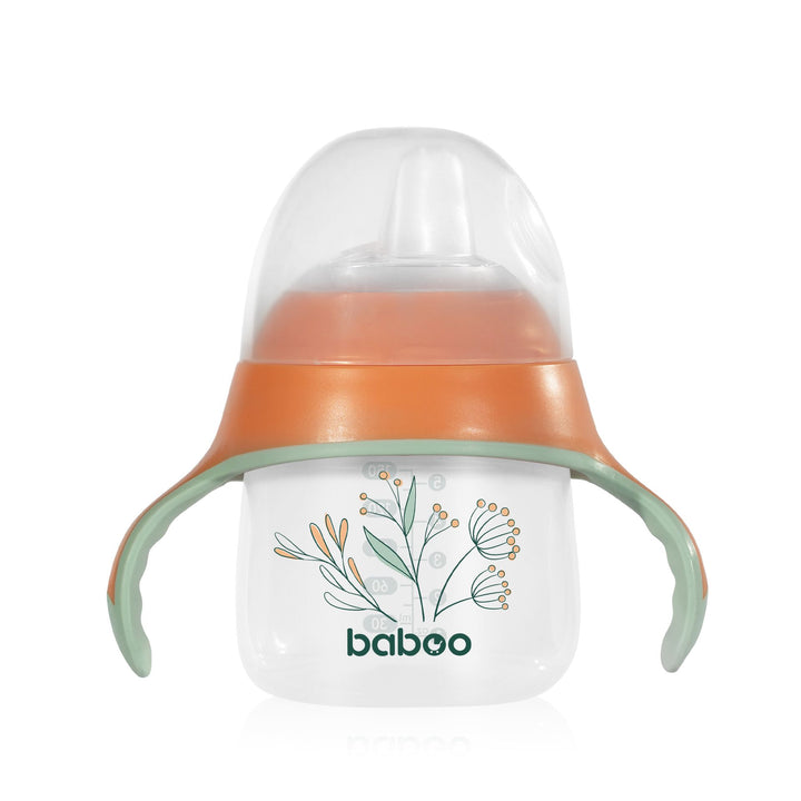 BABOO Peachy Keen mācību krūzīte 150 ml bērniem no 6+ mēnešiem, 1 gab.