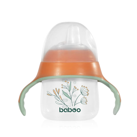 BABOO Peachy Keen mācību krūzīte 150 ml bērniem no 6+ mēnešiem, 1 gab.