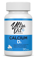 ULTRAVIT Kalcija un D3 vitamīna tabletes, 90 gab.