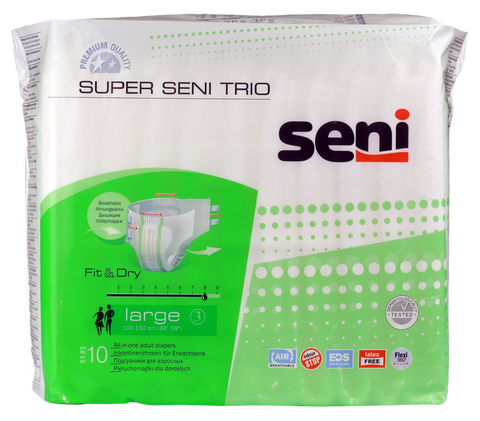 SENI Trio Super Large mājsaimniecības biksītes, 10 vienības