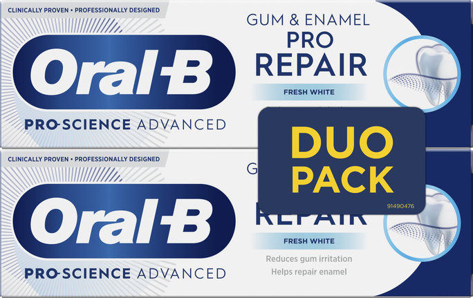 ORAL-B Pro Science Advanced Gum & Enamel Fresh White, 75ml x 2 zobu pasta