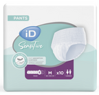 iD Sensitive Pants Maxi M biksītes urīna un fēču nesaturēšanai (80–130 cm), 10 gab.