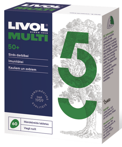 LIVOL Multi 50+ — 60 tabletes senioru veselībai