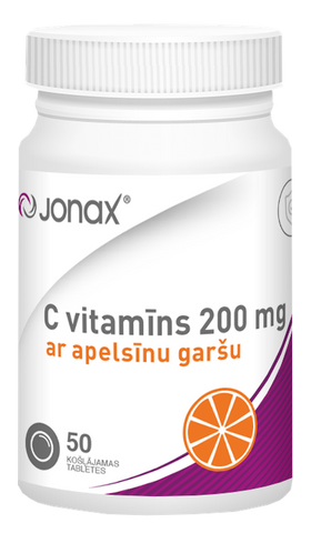JONAX 200 mg C Vitamīna košļājamās tabletes, 50 gab.