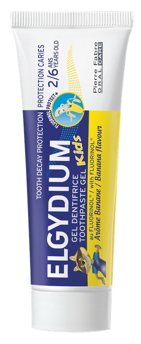 ELGYDIUM Kids banānu aromāta zobu pasta, 50 ml