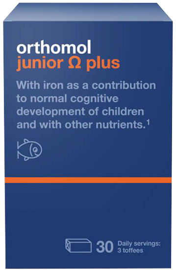 ORTHOMOL Junior Omega Plus 90 gab. konfektes