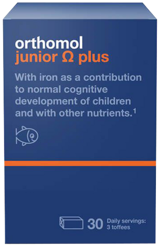 ORTHOMOL Junior Omega Plus 90 gab. konfektes