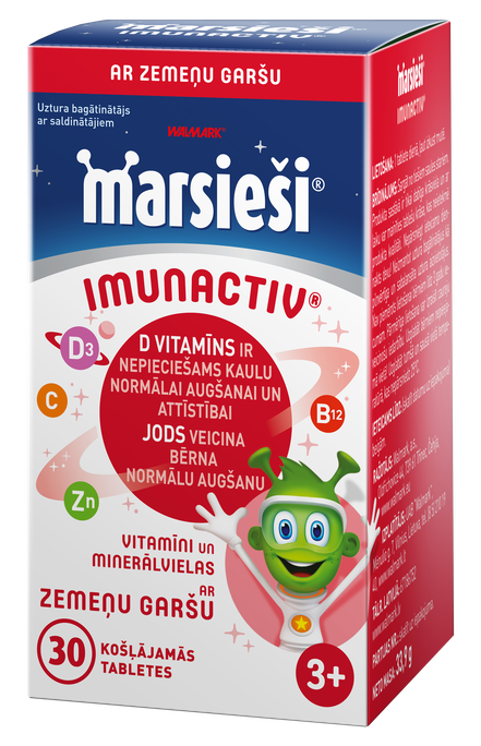 Imunactiv Marsieši – košļājamās tabletes bērniem, 30 vienības