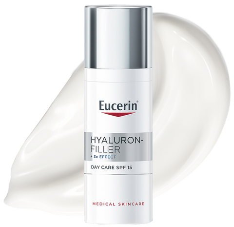 EUCERIN Hyaluron-Filler +3x Effect SPF 15 Dienas Sejas Krēms Normālai un Kombinētai Ādai, 50 ml