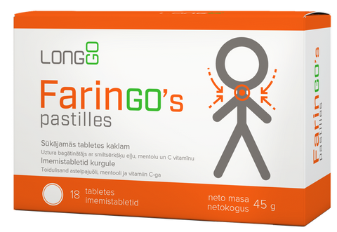 FARINGO pastilas, 18 gab.