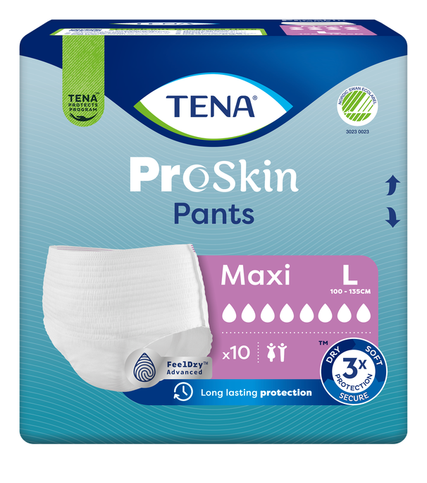 TENA ProSkin Pants Maxi L - 10 gab. urīna nesaturošas biksītes