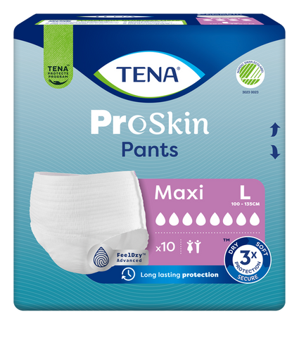 TENA ProSkin Pants Maxi L - 10 gab. urīna nesaturošas biksītes