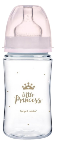 CANPOL BABIES Anti-colic Easy Start Royal Baby Pink pudelīte, 240 ml