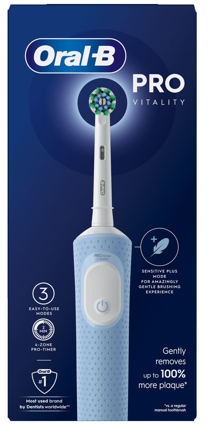 Oral-B Vitality Pro Protect X Clean elektriskā zobu birste, Vapor Blue, 1 vienums
