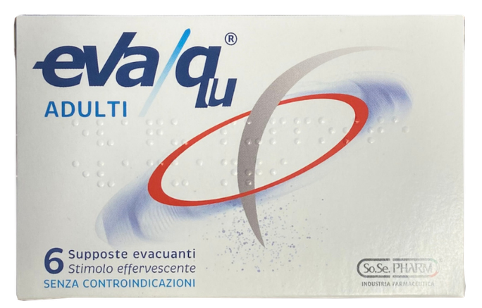 Supozitoriji EVA/QU 6 gabali pret zarnu aizcietējumiem