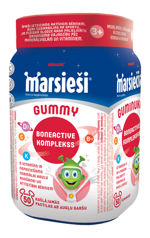 MARSIEŠI BoneActive Gummy pastilas, 50 gab. - vitamīnu komplekss