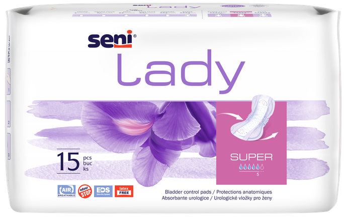 SENI Lady Super uroloģiski ieliktņi sievietēm, 15 vienības