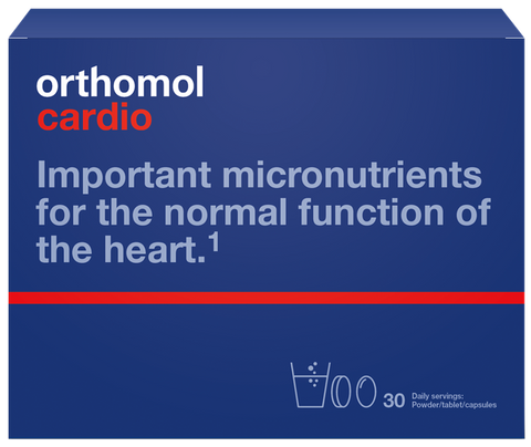ORTHOMOL Cardio — 30 dienu kurss pulveŗa, tablešu un kapsulu formā
