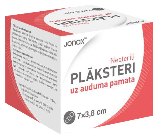 Plāksteri JONAX 200 gab. (7 x 3.8 cm), uz auduma bāzes