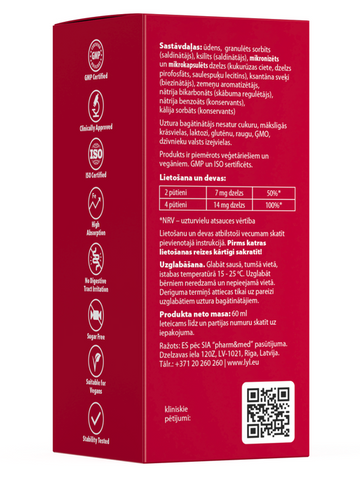 F26 SPRAY iron boost sprejs dzelzs stiprinājumam (60 ml, 30 devas) bērniem un pusaudžiem