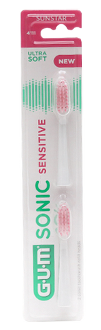 GUM Sonic Sensitive Ultra Soft elektriskās zobu birstes uzgaļi, 2 gab.