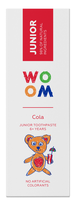 WOOM Junior Cola zobu pasta bērniem no 6 gadiem, 50 ml