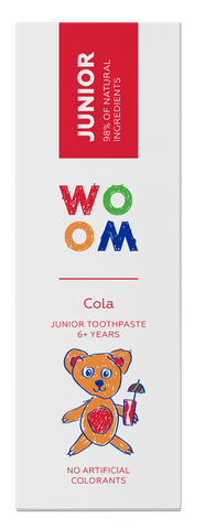 WOOM Junior Cola zobu pasta bērniem no 6 gadiem, 50 ml
