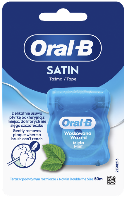 ORAL-B Satin Tape zobu diegs (50 m), 1 gab.