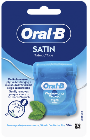 ORAL-B Satin Tape zobu diegs (50 m), 1 gab.