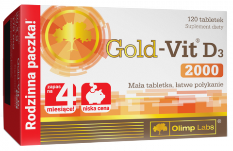OLIMP LABS Gold – D3 vitamīns 2000, 120 tabletes