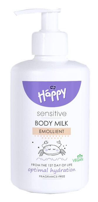 HAPPY Jūtīgajai ādai - ķermeņa pieniņš, 300 ml