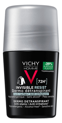 VICHY Homme 72H - Neredzams antiperspiranta aizsardzības rullītis, 50 ml